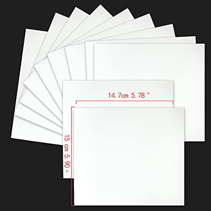 5.9x5.9 Inch Oil and Acrylic Paper Pad,30 Sheets Tearable Bleedproof | Tearable 110LB / 180 GSM Oil Painting Paper,Canvas Like Textured,Art Drawing Papers for Acrylic,Oil Painting,White - color: 1-5.9x5.9 inch-180gsm-oil paper