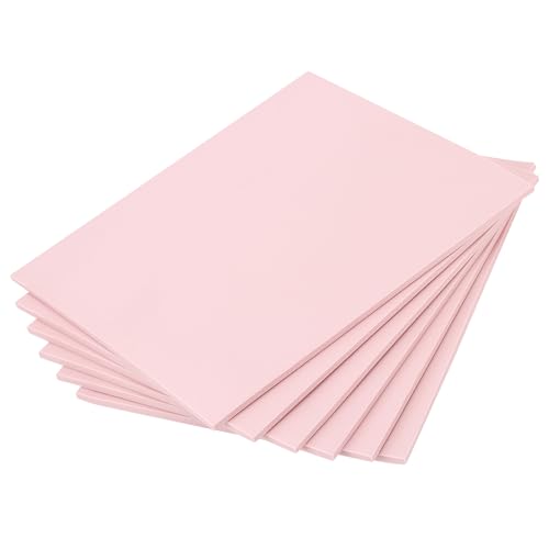 YUENPUN 6 PCS 8 x 12 Inch Rubber Carving Blocks Whit A3 Cutting Mat, Linoleum Blocks for Stamp Carving, DIY Printmaking (Pink)