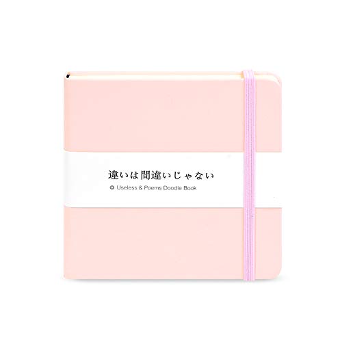 5x5" Sketchbook,Pocket Hardcover Notebooks,Sketch Books for Drawing Writing | 80gsm Blank Pages,96Sheet/192Pages,PU Leather Cover,Portable Small Size for Sketching,Diary Memo Planner.Pink - color: A-PU-pink