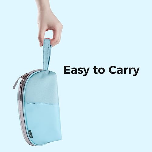 pack all Large Pencil Case, Multi-Compartment Pencil Pouch with Zipper | Large Capacity, Removable Compartment, Durable Fabric, Smooth Zipper, Multi-use for Pens, Stationery & Makeup, Blue - color: Blue
