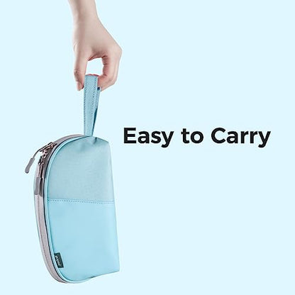 pack all Large Pencil Case, Multi-Compartment Pencil Pouch with Zipper | Large Capacity, Removable Compartment, Durable Fabric, Smooth Zipper, Multi-use for Pens, Stationery & Makeup, Blue - color: Blue