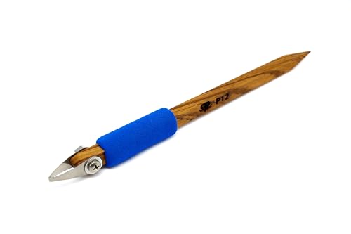 The Original DiamondCore Tools P12 Straight V Tip Carving Tool for Pottery, Clay Carving, Sgraffito and Ceramic Surface Design - color: P12 - Straight V Tip