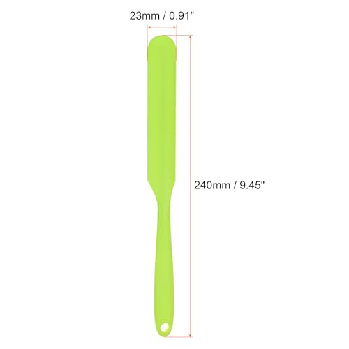 HARFINGTON 2Pcs Silicone Spatula Scraper 9.45" Reusable Non-Stick Flexible Spatulas for Epoxy Resin Liquid Paint Arts DIY Crafts, Green - color: Green