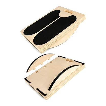 Calf Stretcher Slant Board, Adjustable Wooden Incline Board for Stretching, Non Slip Foot Stretcher for Calf, Achilles, Ankle, Hamstring Exercise