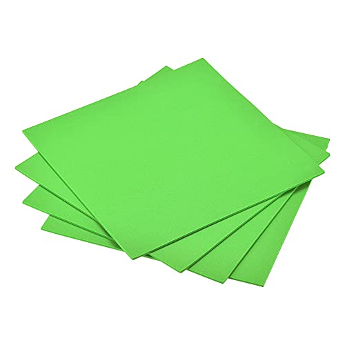 uxcell Green EVA Foam Sheets 10 x 10 Inch 3mm Thickness for Crafts DIY Projects, 4 Pcs - color: Green