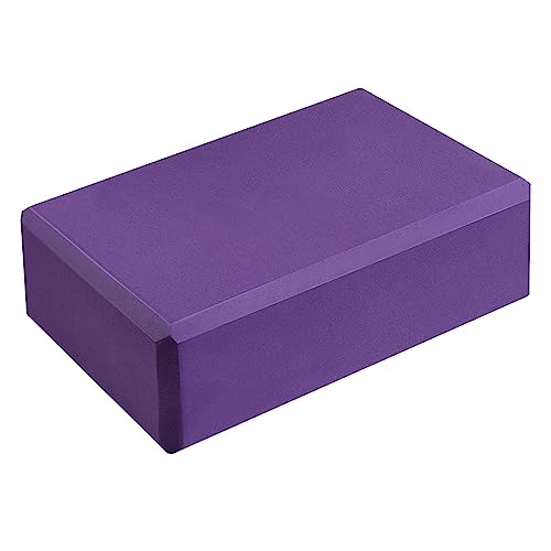 3in Yoga Blocks Bulk, 10 Pack, 3x6x9in - color: Dark Purple