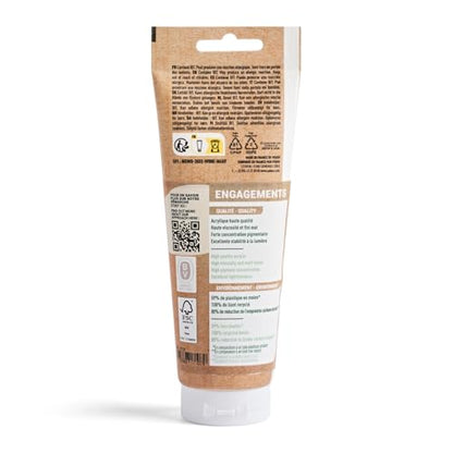 PEBEO Origin Acrylics 120ml Matte Acrylic Paint, Cadmium Red Hue | Warm signal red — dense matte acrylic, 100% recycled binder, intense lightfast color, made in France, FSC paper eco-tube - color: Cadmium Red Hue