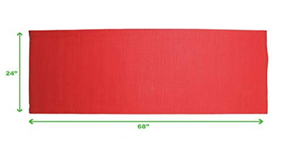 Mind Reader All Purpose Extra Thick Yoga Mat Fitness & Exercise Mats with Carrying Strap, High Density Anti-Tear, Red