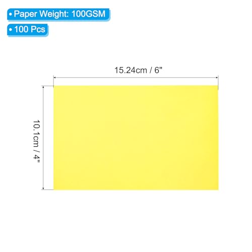 PATIKIL 100 Sheets Vellum Paper 4x6 Yellow | Vellum Paper Printable Translucent Paper 100GSM for Invitations Printing - color: Yellow