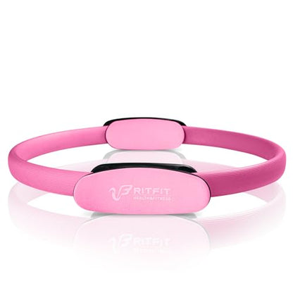 RitFit Pilates Ring 14 Inch Magic Fitness Circle for Inner Thigh Toning - style: Pink