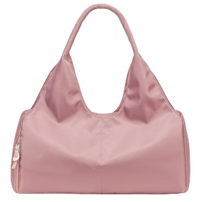 Forestfish Gym Bag For Women With Shoes Compartment & Wet Dry | Compact & Lightweight, Water Resistant, Use as Yoga bag, Pilates bag, Duffel bag - color: Pink
