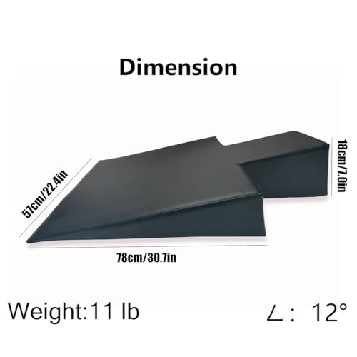 Pilates Wedge, Large Upholstered Wedge for Pilates Refromer, Build Strength and Stability, Pilates Equipment for Home and Studio Use,Black