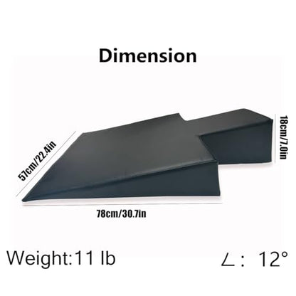 Pilates Wedge, Large Upholstered Wedge for Pilates Refromer, Build Strength and Stability, Pilates Equipment for Home and Studio Use,Black