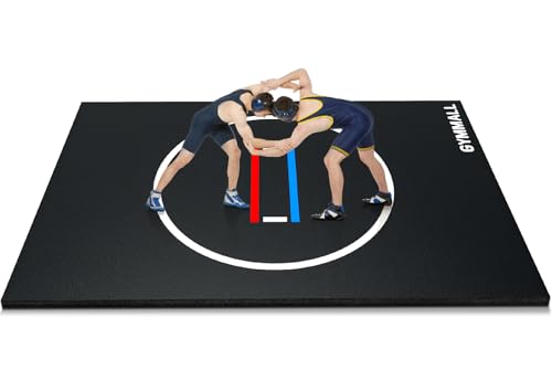 Wrestling Mat 10'x10'/8'x8'/6.6'x10' for Home Outdoor Indoor, 1.2" Thick Foldable XPE Jiu Jitsu Floor Exercise Mat for Gymnastics, PE Training, BJJ, MMA, Martial Art, Grappling, Judo, Boxing, Yoga - color: black, size: 6.6ft*10ft*1.2inch(2m*3m*10cm)