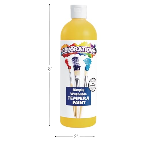 Colorations Paraben-Free Washable Tempera Paint Set, 19 Colors, Non-Toxic | Vibrant Colors, Kids' Art Supplies, Classroom Must Haves - color: Assorted, 19 Colors