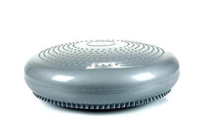 CanDo Inflatable Balance Disc for Balance Training, Proprioception, Strengthening Lower Extremities, Posture, Back Pain, Stress Relief, Restlessness and Anxiety. Silver, 14” Diameter (Pack of 5) - color: Silver, size: 13.8" diameter (Pack of 5)