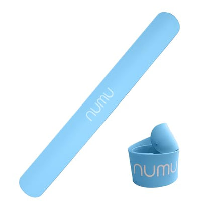 Numu Yoga Mat Strap Slap Band - Easy Snap On to Keep Exercise Mat Tightly Rolled and Secured for Yoga Mat Storage and Travel - color: Blue