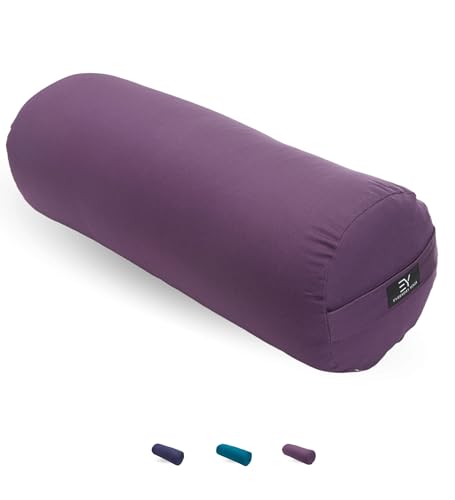 Everyday Yoga Premium Bolster, Soft Meditation Pillow, Multi-Colors - color: Plum, style: B. High Impact - Round