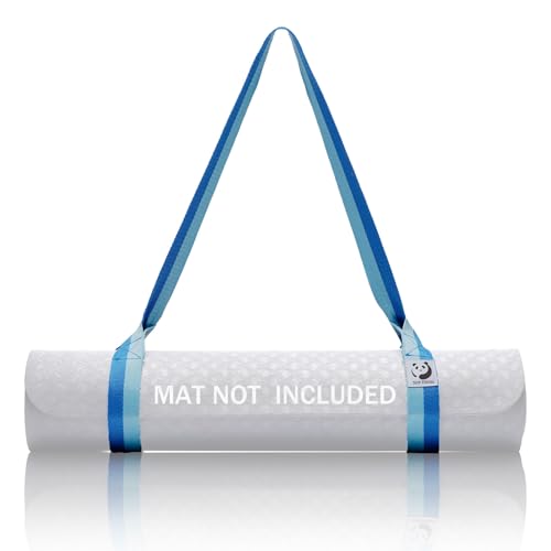 Slim Panda Yoga Mat Straps for Carrying, Adjustable Yoga Mat Carrier Sling Fits All Mats(Mat Not Included) - color: Ocean, size: 72 inches