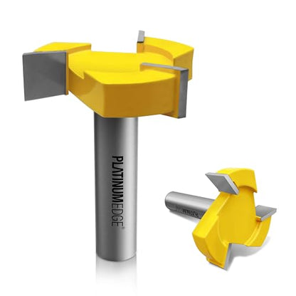 PLATINUMEDGE Spoilboard Surfacing Router Bit, 1/2-Inch Shank 2-Inch Cutting Diameter, Slab Flattening Router Bit Planing Wood Planer Bit (Carbide) - size: 1 Piece - 1/2 Inch Shank
