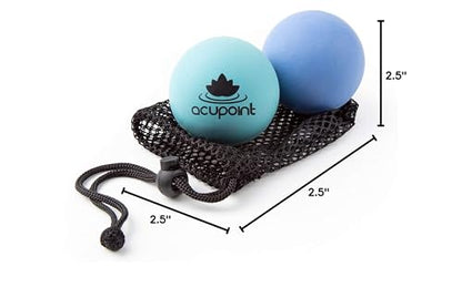 Acupoint Physical Massage Therapy Ball Set - Ideal for Yoga, Deep Tissue Massage, Trigger Point Therapy and Myofascial Release Physical Therapy Equipment - style: Blue