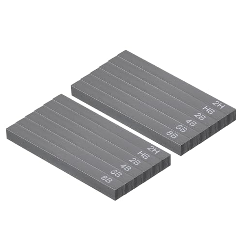 PATIKIL Compressed Charcoal Sticks, 12 Pack 2H/2B/4B/6B/8B/HB Art Supplies Sketch Square Stick for Artist Drawing Sketching Shading Painting, Black