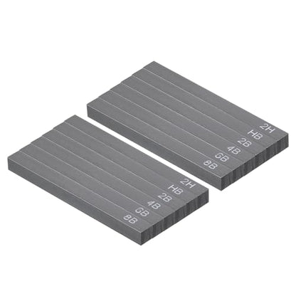 PATIKIL Compressed Charcoal Sticks, 12 Pack 2H/2B/4B/6B/8B/HB Art Supplies Sketch Square Stick for Artist Drawing Sketching Shading Painting, Black