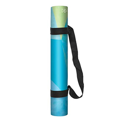 YOGA DESIGN LAB | The Combo Yoga Mat | 2-in-1 Mat+Towel | Eco Luxury | Ideal for Hot Yoga, Power, Bikram, Ashtanga, Sweat | Studio Quality | Includes Carrying Strap! - color: Geo, size: 3.5mm