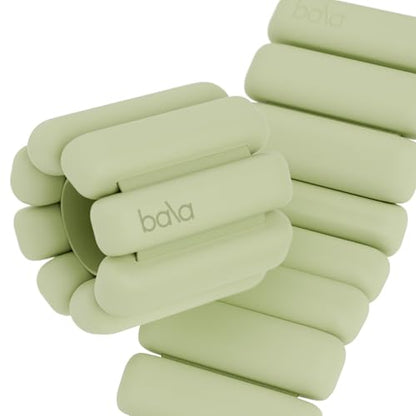 Bala Bangles Wrist & Ankle Weights for Women & Men, Home Gym Equipment - color: Sage, size: 1 LB