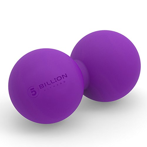 5BILLION FITNESS Peanut Massage Ball,Double Lacrosse Ball and Mobility Massage Ball for Physical Therapy - Deep Tissue Massage Tool for Myofascial Release, Muscle Relaxer, Acupoint Massage (Purple) - color: Purple
