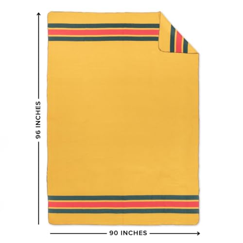 Arcturus Rainier Wool Blanket - Warm, Heavy, Washable, Bed Blanket | Great for Home & Camping (North Cascades, Queen) - color: North Cascades, size: Queen