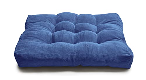 LANITI 24” Inch Extra Large Floor Cushions Tufted Floor Pillow for Adults Square Meditation Ultimate Comfort Oversized Pillows for Floor Cushion (Aqua) - color: Aqua