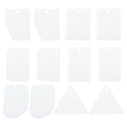 PATIKIL 12 Pcs Plastic Clay Scraper, 2 Set Pottery Tools Soft Carving Scraper Kit Clay Sculpting Tools Ceramics Cutter for Beginners Pottery Modeling, White - color: White