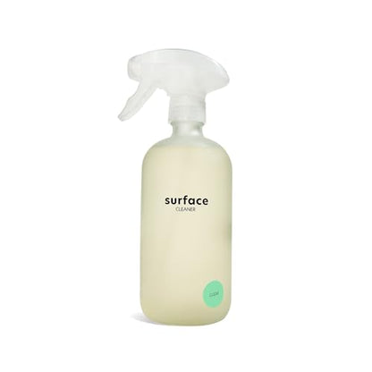 Everneat Probiotic Surface Cleaner Concentrate – Cleans for Days, Refillable, Non-Toxic | Glass Spray Bottle | Unscented | 1 oz (Just Add Water)