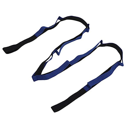 Stretch Strap Yoga Stretching Band MultiLoop Fitness Equipment for Yoga Pilates Muscle Stretching Physical Workouts Durable Tight Weaving Technology Unbreakable Design for Men - color: Daisy Rope Blue (Simplified Version)