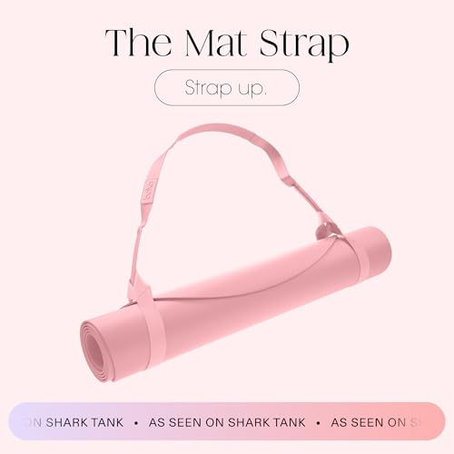 Bala Yoga Mat Straps for Carrying, Lightweight Yoga Mat Sling Holder - color: Blush