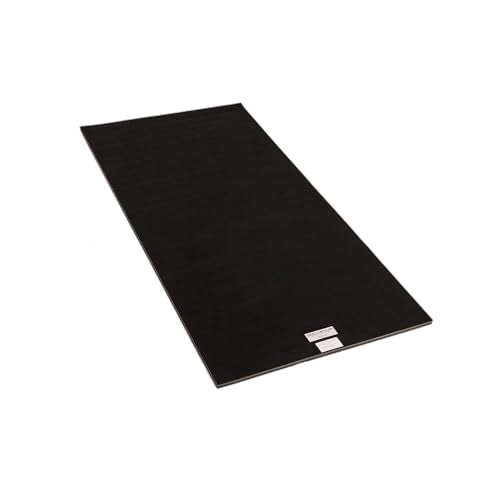 Dollamur 5'x10'x1-3/8" Gymnastics Mat, Carpeted Mat for Tumbling and Cheerleading, FLEXI-Roll® - color: Black