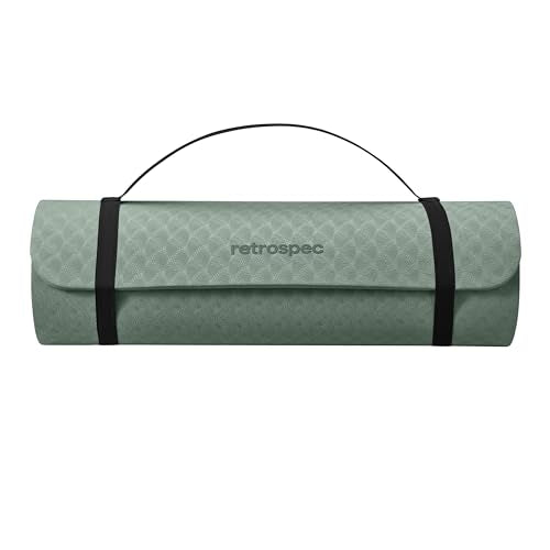 Retrospec Zuma 1/2" Yoga Mat Non Slip Exercise Mat For Pilates, Workout - color: Sage