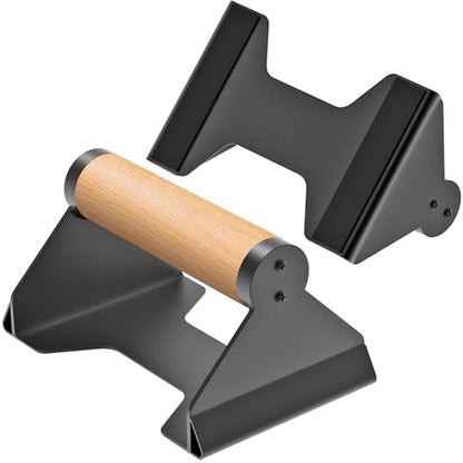 Kipika Push Up Bars, Pushup Stands, Anti-Slip Soft Plastic Push Up Handles, Bottom Anti-Slip Pad, Strength Training Equipment, Perfect for Floor Workout Exercise - color: Wood Grip