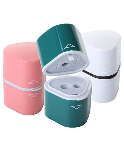 Mr. Pen- Pencil Sharpener for Colored Pencils, 3 Pack, 3 Hole | Pencil Sharpener Manual, Art, Jumbo, Artist - color: White, Green, Pink, size: 3 Pack
