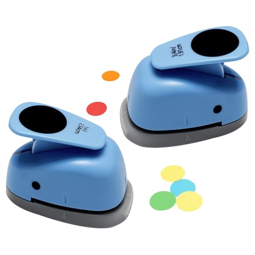 2‑Pcs Circle Hole Paper Punch Set, Puncher Cutting Diameter 3/4‑inch,1‑inch | Gift Wrapping, Cardstock, Crafting Design, Scrapbook Tools, Arts Fun Projects, Christmas and Birthday Gifts, Office Supplies. - size: 2 SMALL SIZE