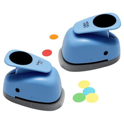 2‑Pcs Circle Hole Paper Punch Set, Puncher Cutting Diameter 3/4‑inch,1‑inch | Gift Wrapping, Cardstock, Crafting Design, Scrapbook Tools, Arts Fun Projects, Christmas and Birthday Gifts, Office Supplies. - size: 2 SMALL SIZE
