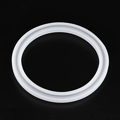 HARFINGTON Bracelet Mold Bangle Ring Mold Silicone Round Epoxy 110mm Wristlet Keychains Mold for DIY Resin Bangle Bracelet Car Key Chain Jewelry Making - size: 105mmx130mm