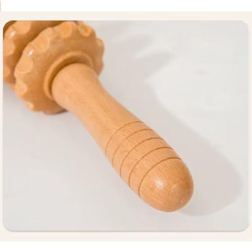 Curved Wood Therapy Massage Roller Tools,Lymphatic Drainage, Cellulite Massage Wooden Muscle Roller Stick for Waist and Thigh, Stomach Rolling guasha Massager Tool for Fascia,Relief, Body Shaping