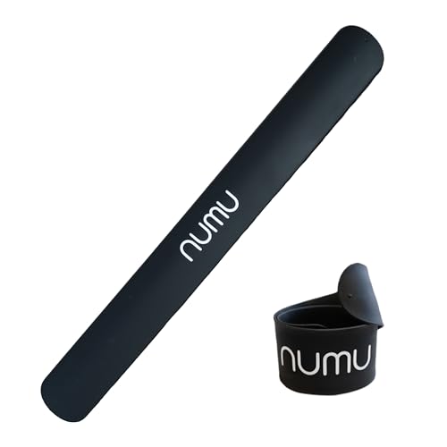 Numu Yoga Mat Strap Slap Band - Easy Snap On to Keep Exercise Mat Tightly Rolled and Secured for Yoga Mat Storage and Travel - color: Black