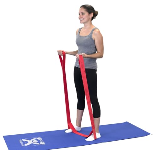 CanDo Multi-Grip 6 Foot Exercise Resistance Band with Hand/Foot Loops for Total Body Workouts, Training, Rehab, Stretching and Therapy - style: Light