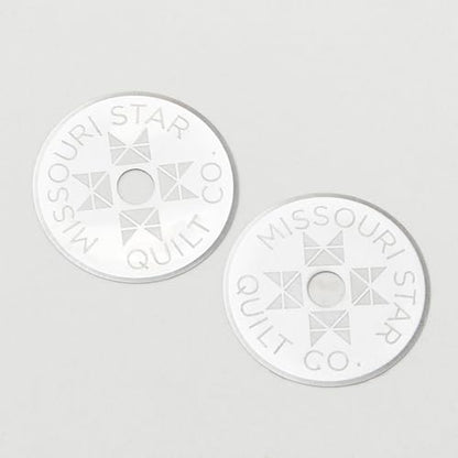 Missouri Star Universal Rotary Cutter Blades 28mm, 2 Pack | Super Sharp Replacement Blades, Fits All Rotary Cutter Handles | Fabric Trimmer Refill for Quilting and Sewing Projects - color: 28mm Rotary Replacement Blades