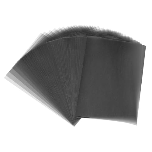 PATIKIL 100 Sheets Vellum Paper 4x6 Black | Vellum Paper Printable Translucent Paper 100GSM for Invitations Printing - color: Black
