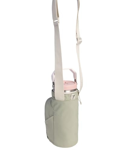 STANLEY Vitalize Carry-All Bag | Bottle Holder with Drawstring Cinch | Adjustable Shoulder Strap | Zippered Valuables Pocket | Durable Recycled Fabric | Sage Grey - color: Sage Grey, size: Carry-All
