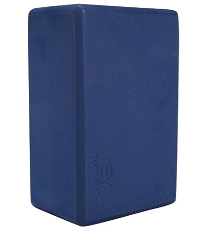 Everyday Yoga Bolster and Foam Block Set, Soft Non-Slip Surface for Stability, Balance, and Deepen Stretches - 4 Inch - True Navy